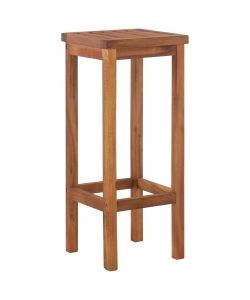 Sgabelli da Bar 2 pz in Legno Massello di Acacia 44016