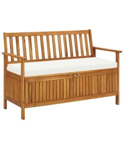 vidaXL Cassapanca da Giardino in Legno di Acacia - Marrone - 120x63x84 cm
