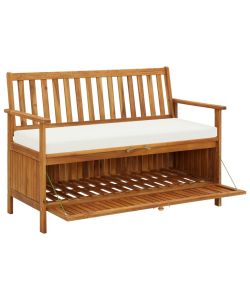vidaXL Cassapanca da Giardino in Legno di Acacia - Marrone - 120x63x84 cm