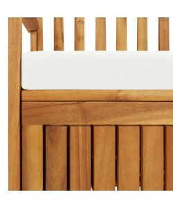 vidaXL Cassapanca da Giardino in Legno di Acacia - Marrone - 120x63x84 cm