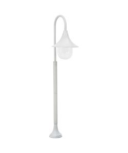 Lampione da Giardino E27 120 cm Alluminio Bianco