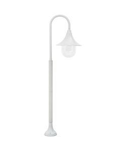 Lampione da Giardino E27 120 cm Alluminio Bianco