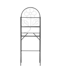 Scaffale da Bagno 60x33x174 cm Nero