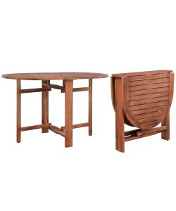 vidaXL Tavolo da Giardino in Acacia - Marrone - 120x70 cm