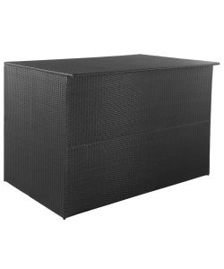 Baule da Giardino Nero 150x100x100 cm in Polyrattan