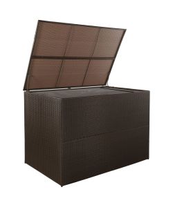Baule da Giardino Marrone 150x100x100 cm in Polyrattan
