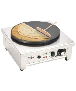Piastra Elettrica per Crepes con Vassoio Estraibile 40 cm 3000 W