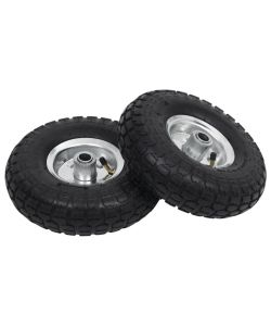 Ruote Carrello a Mano 2 pz in Gomma 4.10/3.50-4 (260x83) 142975