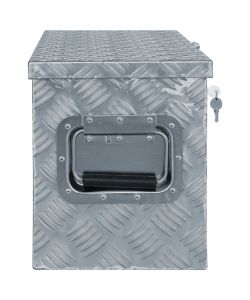  Cassetta in Alluminio 80,5x22x22 cm Argento