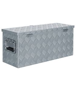  Cassetta in Alluminio 76,5x26,5x33 cm Argento