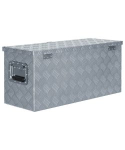 Cassetta in Alluminio 80x30x35 cm Argento