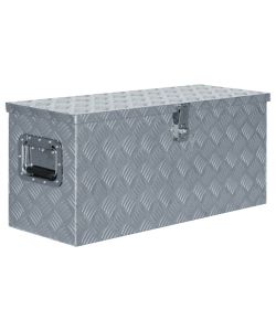  Cassetta in Alluminio 80x30x35 cm Argento