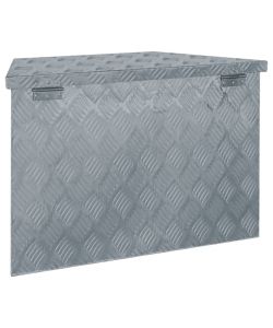 Cassetta in Alluminio Forma Trapezoidale 70x24x42 cm Argento