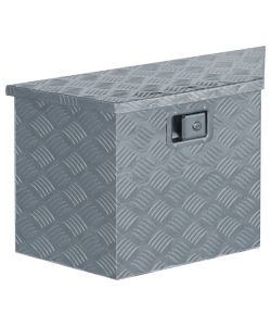 Cassetta in Alluminio Forma Trapezoidale 70x24x42 cm Argento