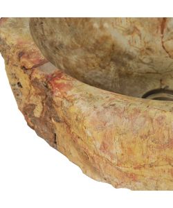 Lavandino 45x35x15 cm in Pietra Fossile Crema
