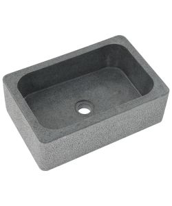 Lavandino 45x30x15 cm in Pietra di Fiume Nero