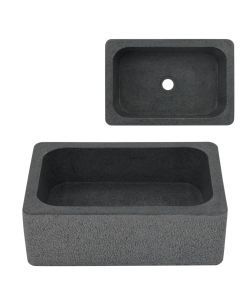 Lavandino 45x30x15 cm in Pietra di Fiume Nero