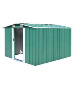 vidaXL Casetta da Giardino in Metallo - Verde - 257x298x178 cm