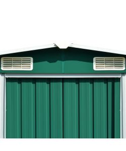 vidaXL Casetta da Giardino in Metallo - Verde - 257x298x178 cm