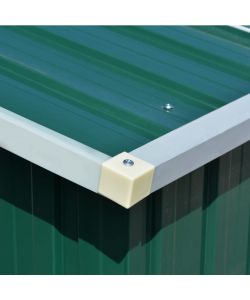 vidaXL Casetta da Giardino in Metallo - Verde - 257x298x178 cm