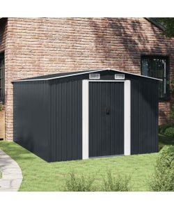 Casetta da Giardino in Metallo Antracite 257x298x178 cm