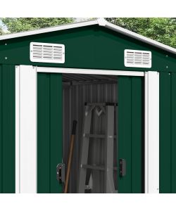 Capanno da Giardino 257x392x181 cm in Metallo Verde