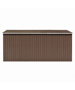 vidaXL Casetta da Giardino in Metallo - Marrone - 257x392x181 cm