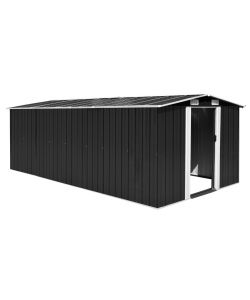 Casetta da Giardino 257x489x181 cm in Metallo Antracite