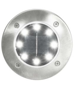 Lampade Solari da Terra 8 pz Luci a LED Bianche