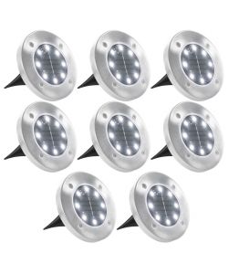 Lampade Solari da Terra 8 pz Luci a LED Bianche