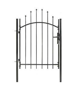 Cancello da Giardino in Acciaio 1x1,5 m Nero