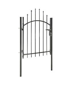 Cancello da Giardino in Acciaio 1x1,5 m Nero