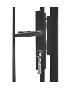 Cancello da Giardino in Acciaio 1x1,5 m Nero