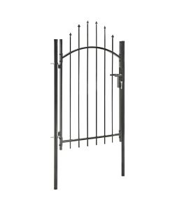 Cancello da Giardino in Acciaio 1x2 m Nero