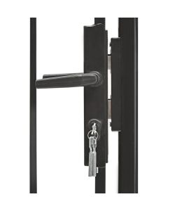Cancello da Giardino in Acciaio 1x2 m Nero