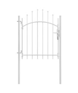 Cancello da Giardino in Acciaio 1x1,75 m Bianco