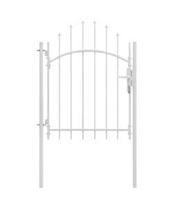 Cancello da Giardino in Acciaio 1x2 m Bianco