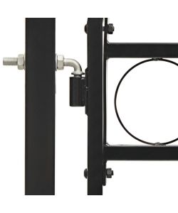 vidaXL Cancello a Doppia Anta Arco - Nero - 400x150 cm