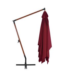 Ombrellone a Sbalzo con Palo in Legno 400x300cm Bord