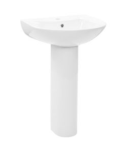 Lavandino a Colonna in Ceramica Bianca 520x440x190 mm