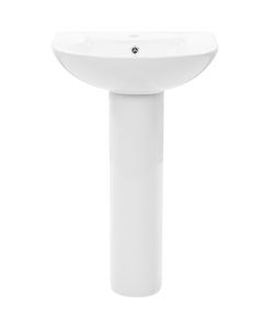Lavandino a Colonna in Ceramica Bianca 520x440x190 mm