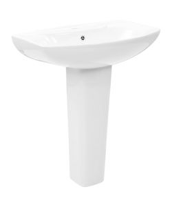 Lavandino a Colonna in Ceramica Bianca 650x520x200 mm