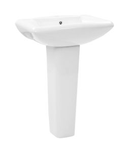 Lavandino a Colonna in Ceramica Bianca 580x470x200 mm