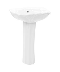 Lavandino a Colonna in Ceramica Bianca 580x510x200 mm