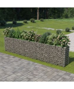 Gabbione Letto Rialzato in Acciaio Zincato 450x50x100 cm