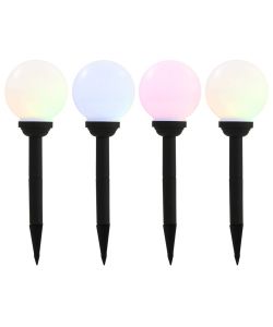 Lampade Solari da Esterni Sferiche 4pz LED RGB 15cm