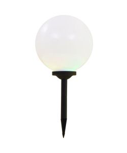 Lampade Solari da Esterni Sferiche 2 pz LED RGB 30 cm