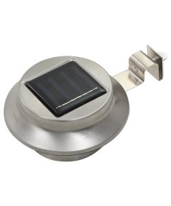 Lampade Solari da Esterni 6 pz a LED Rotonde 12 cm Bianco