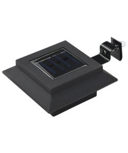 Lampade Solari da Esterni 6 pz a LED Quadrate 12 cm Nero