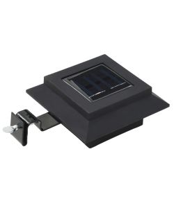 Lampade Solari da Esterni 6 pz a LED Quadrate 12 cm Nero